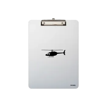 Klemmbrett Aluminium A4 "Helicopter Silhouette"
