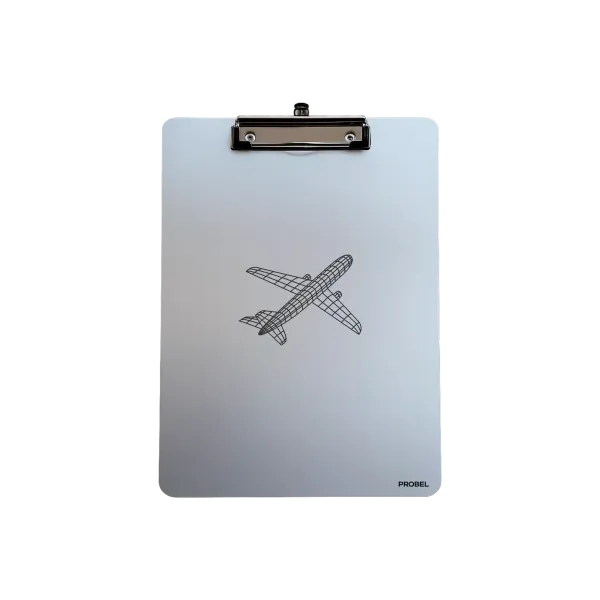Aluminium-Klemmbrett A4 „Wireframe Jet“