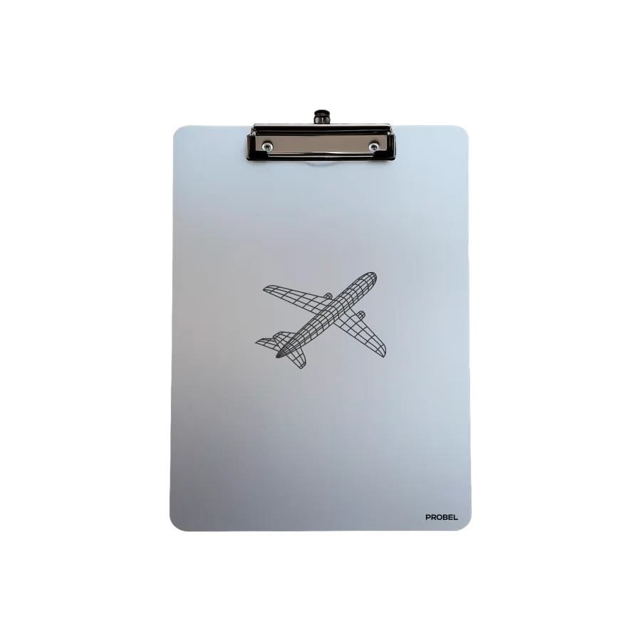 Aluminium-Klemmbrett A4 „Wireframe Jet“