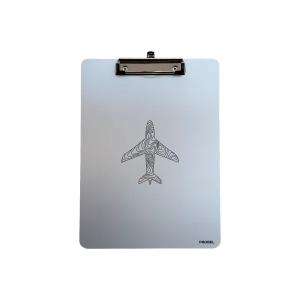 Aluminium-Klemmbrett A4 „Topo Aircraft“