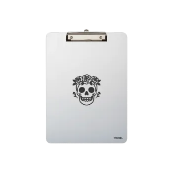 Klemmbrett Aluminium A4 "Rose Skull"
