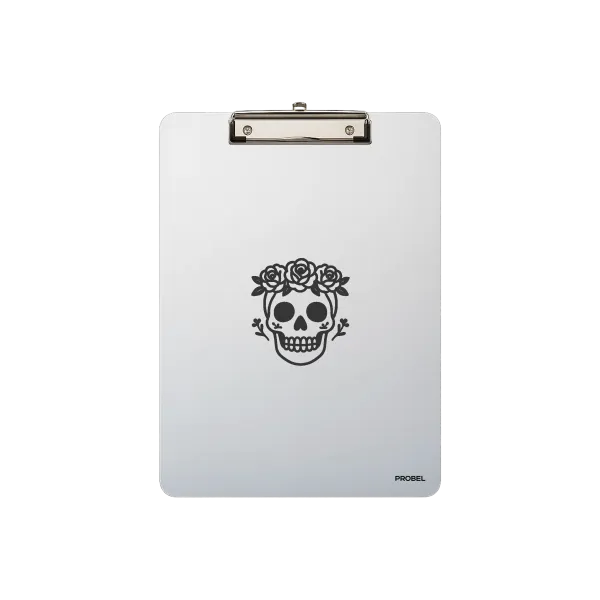 Aluminium-Klemmbrett A4 „Rose Skull“