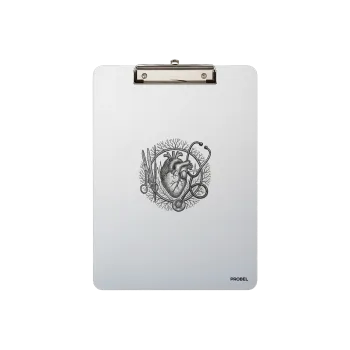 Klemmbrett Aluminium A4 "Medical Heart"