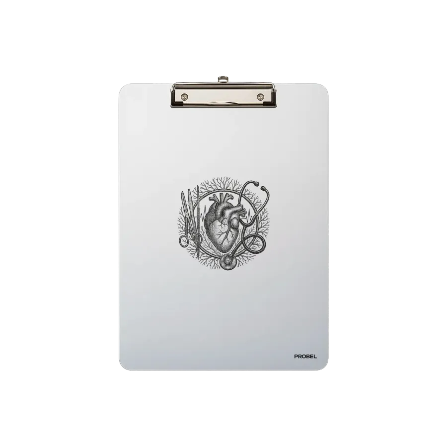 Aluminium-Klemmbrett A4 „Medical Heart“
