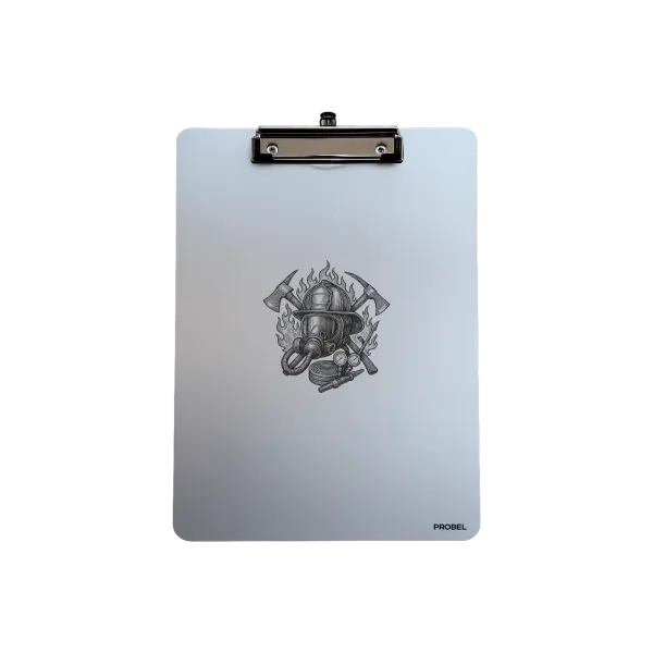 Aluminium-Klemmbrett A4 „Firefighter Gear“