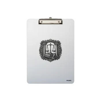 Klemmbrett Aluminium A4 "Justice Emblem"