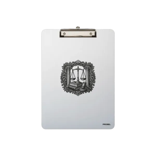 Aluminium-Klemmbrett A4 „Justice Emblem“