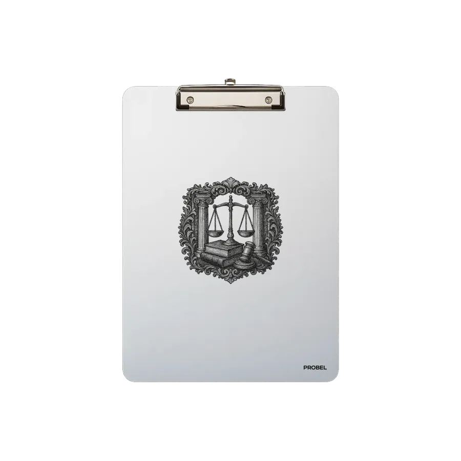 Aluminium-Klemmbrett A4 „Justice Emblem“
