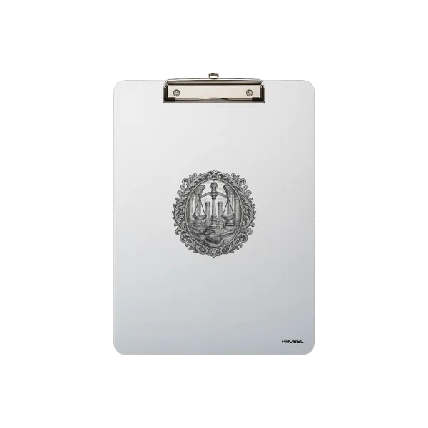 Aluminium-Klemmbrett A4 „Justice Crest“
