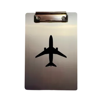 Klemmbrett Aluminium A5 "Aircraft Silhouette"
