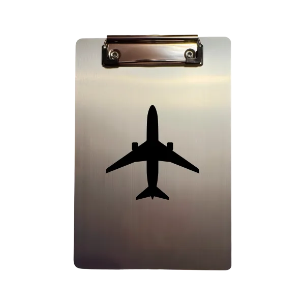 Aluminium-Klemmbrett A5 „Aircraft Silhouette“