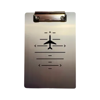 Klemmbrett Aluminium A5 "Pilot Vector Lines"