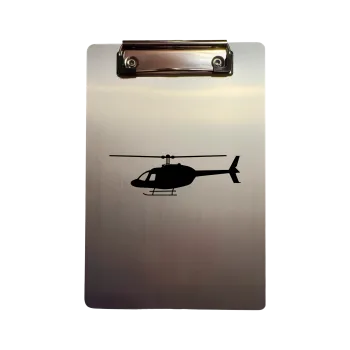 Klemmbrett Aluminium A5 "Helicopter Silhouette"