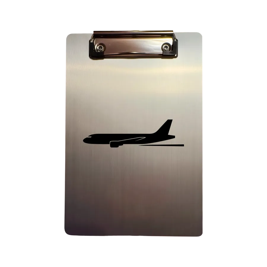 Aluminium-Klemmbrett A5 „Jet Runway Line“