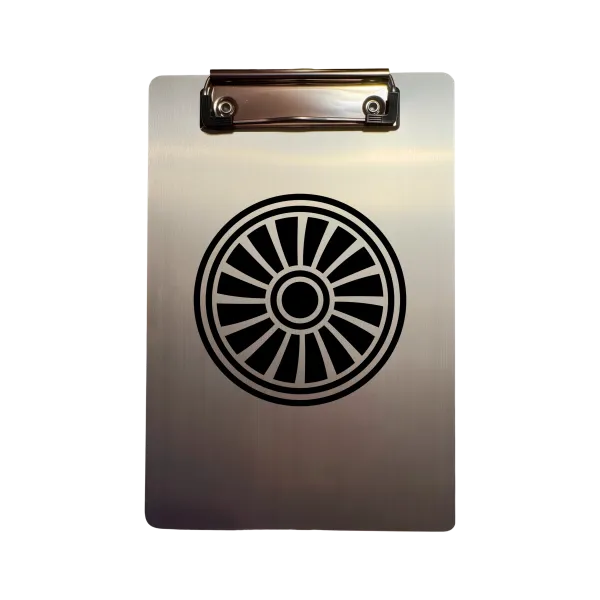 Aluminium-Klemmbrett A5 „Jet Turbine“