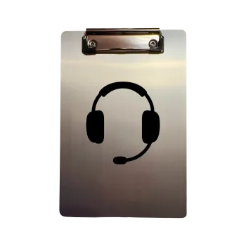 Klemmbrett Aluminium A5 "Aviation Headset"
