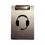 Aluminium Clipboard A5 "Aviation Headset"