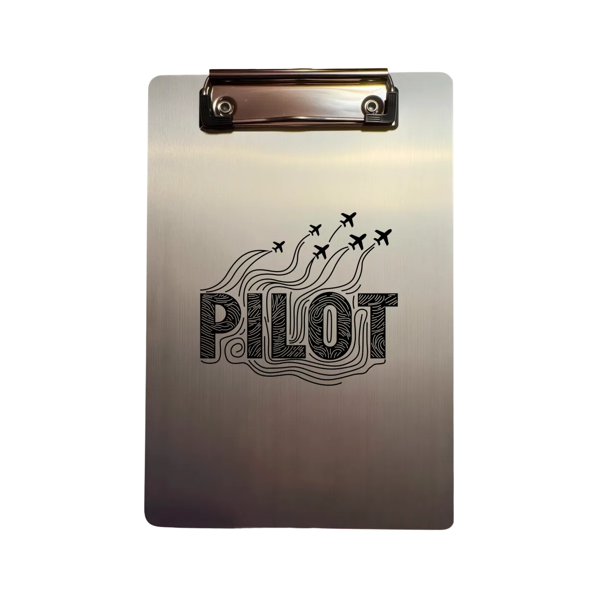 Klemmbrett Aluminium A5 "PILOT Topographic Flight"