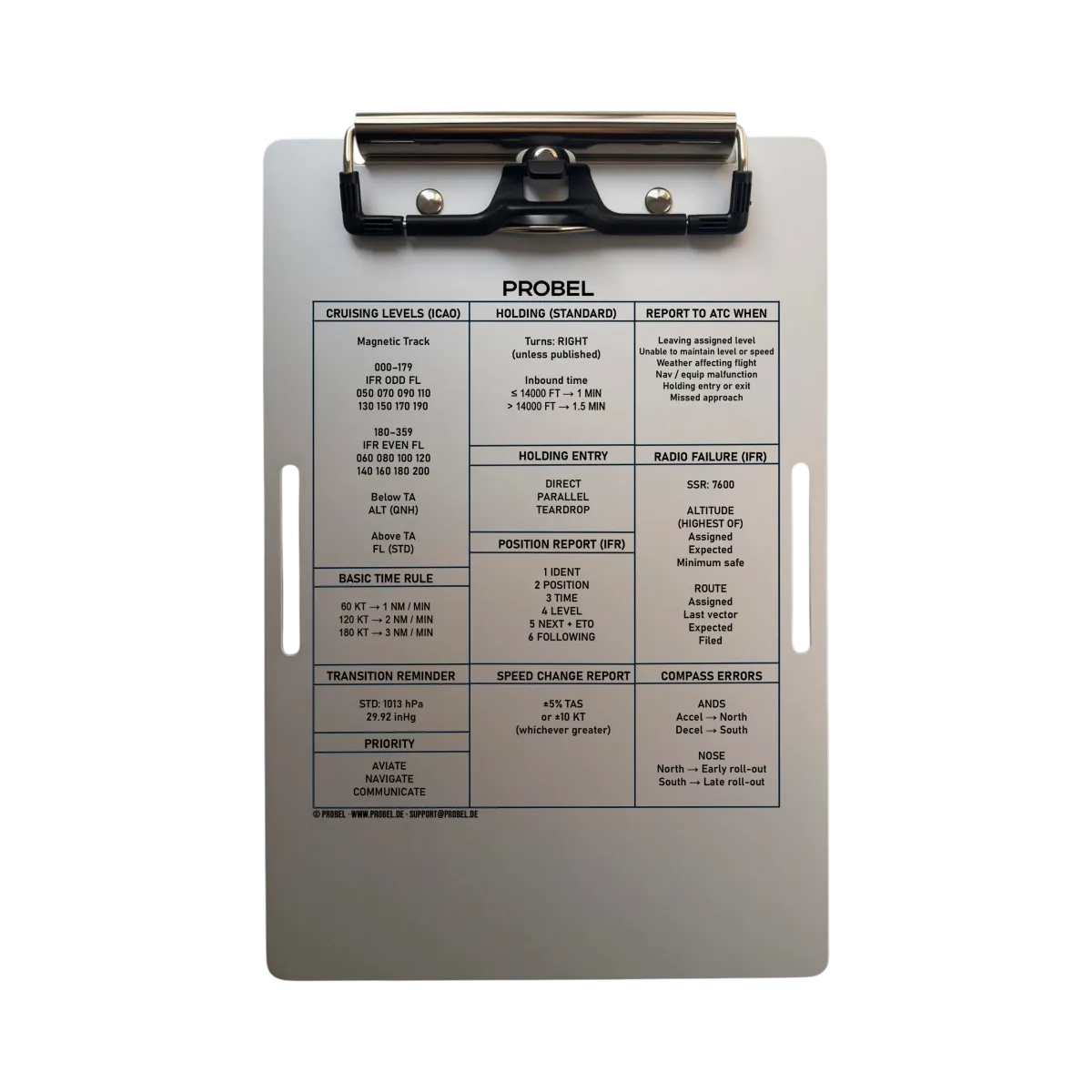 Aluminium Clipboard A5 – Pilotenklemmbrett mit Lasergravur