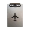 Aluminium Clipboard A5 – Pilot Kneeboard mit Flugzeug-Lasergravur inkl. Kniegurt