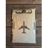 Aluminium Clipboard A5 – Pilot Kneeboard mit Flugzeug-Lasergravur inkl. Kniegurt