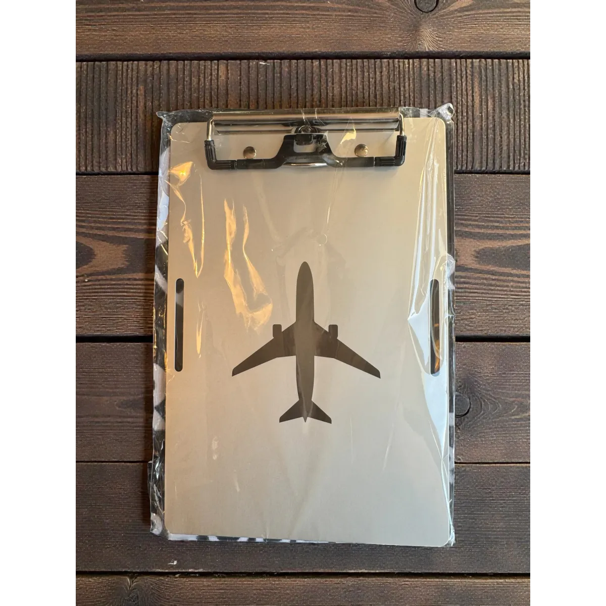 Aluminium Clipboard A5 – Pilot Kneeboard mit Flugzeug-Lasergravur inkl. Kniegurt