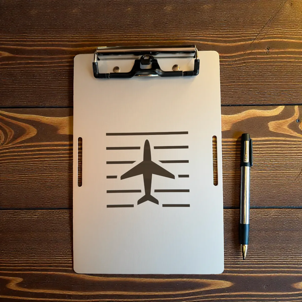 Aluminium Clipboard A5 – Pilot Kneeboard Runway
