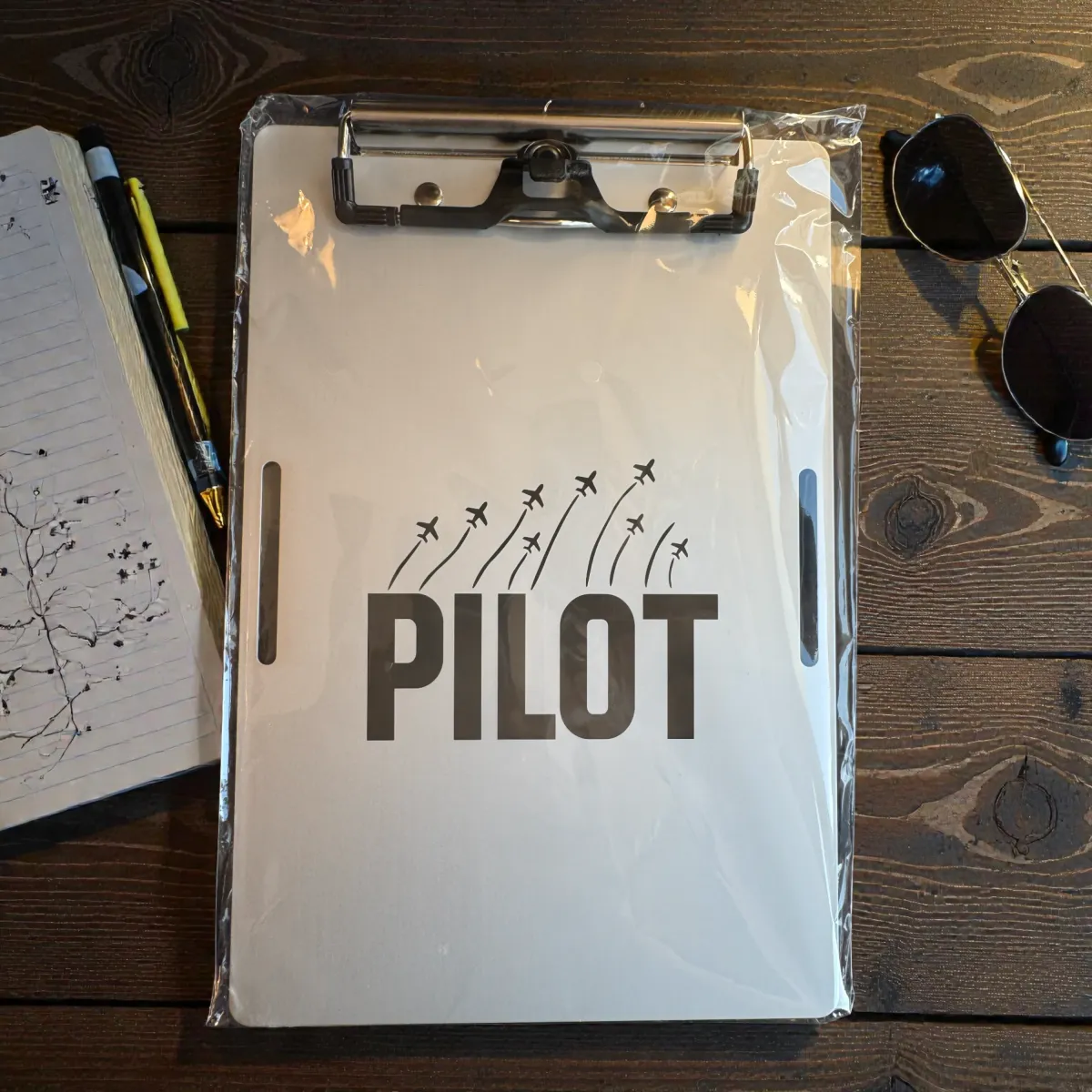 Aluminium Klemmbrett A5 – Pilot Kneeboard „PILOT“