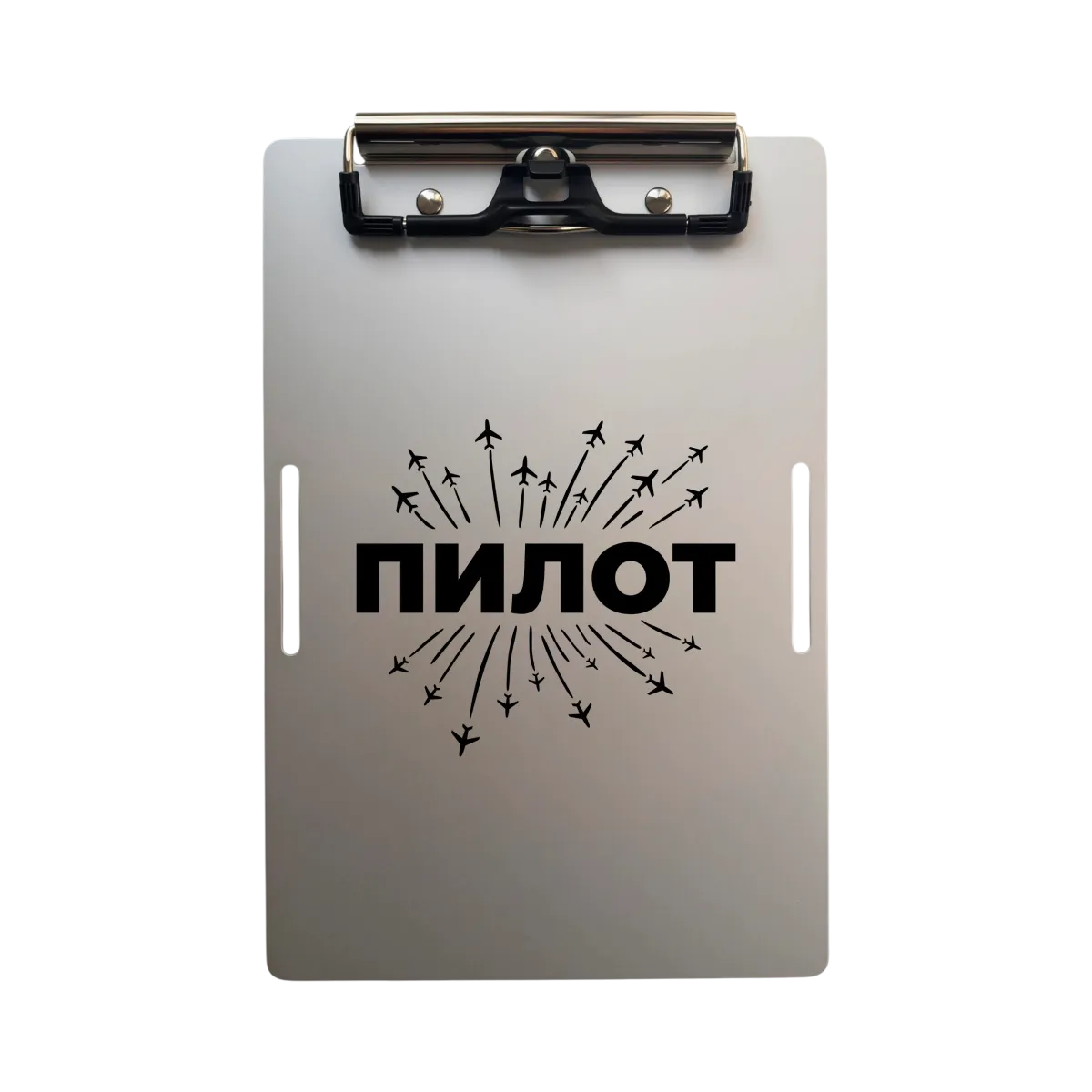 Aluminium Klemmbrett A5 – Pilot Kneeboard „PILOT“ (RU)
