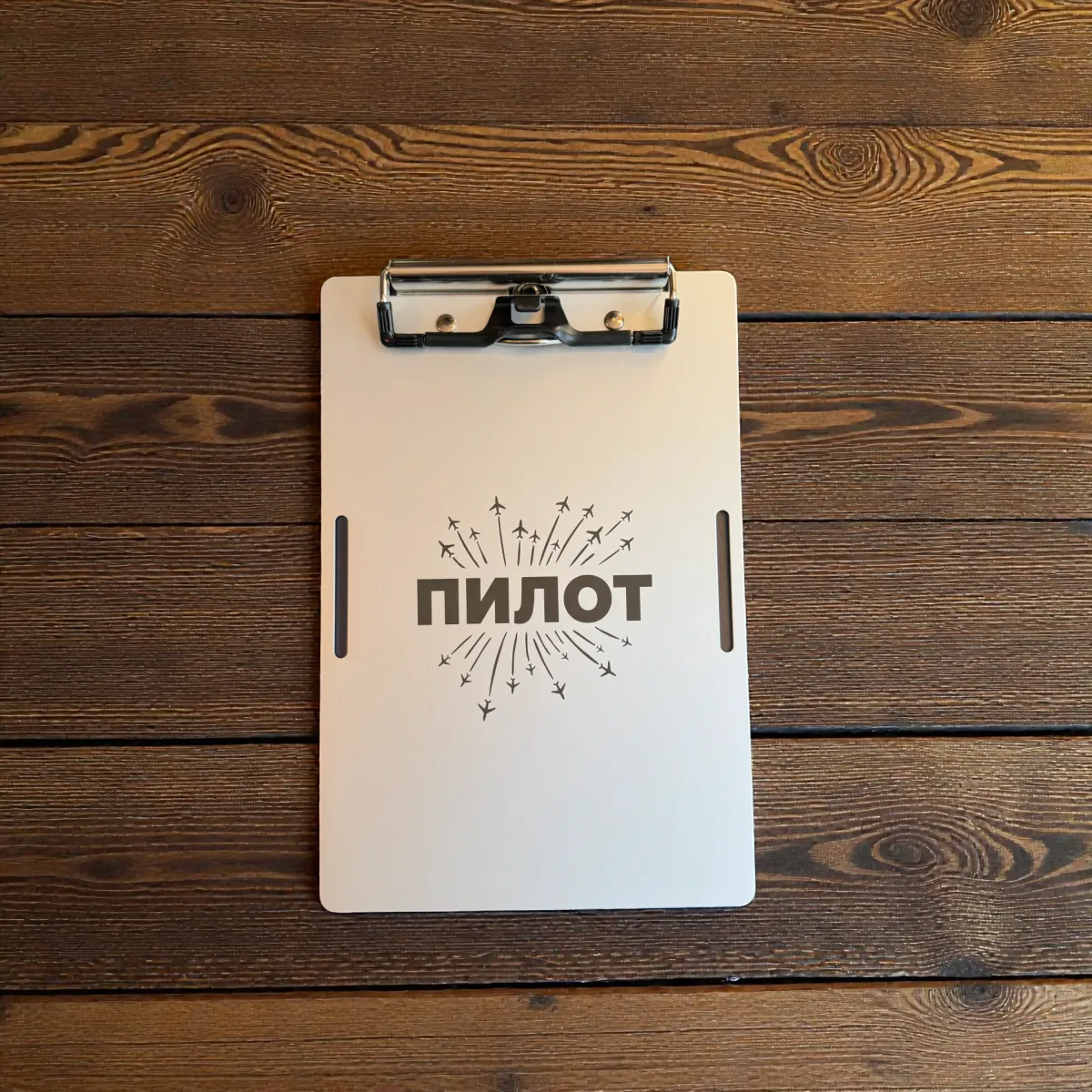 Aluminium Klemmbrett A5 – Pilot Kneeboard „PILOT“ (RU)