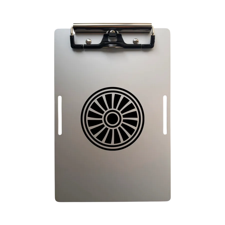 Aluminium-Klemmbrett A5 – Jet Engine