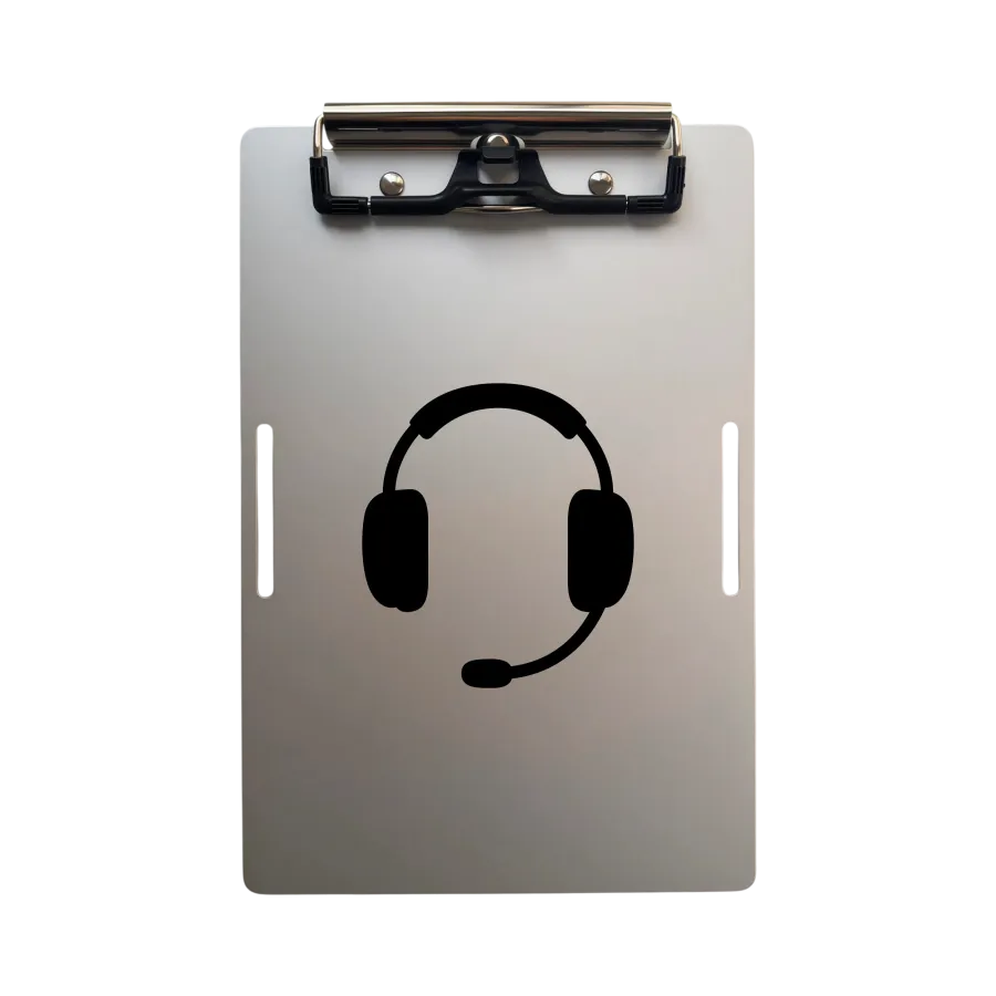 Aluminium-Klemmbrett A5 – Headset