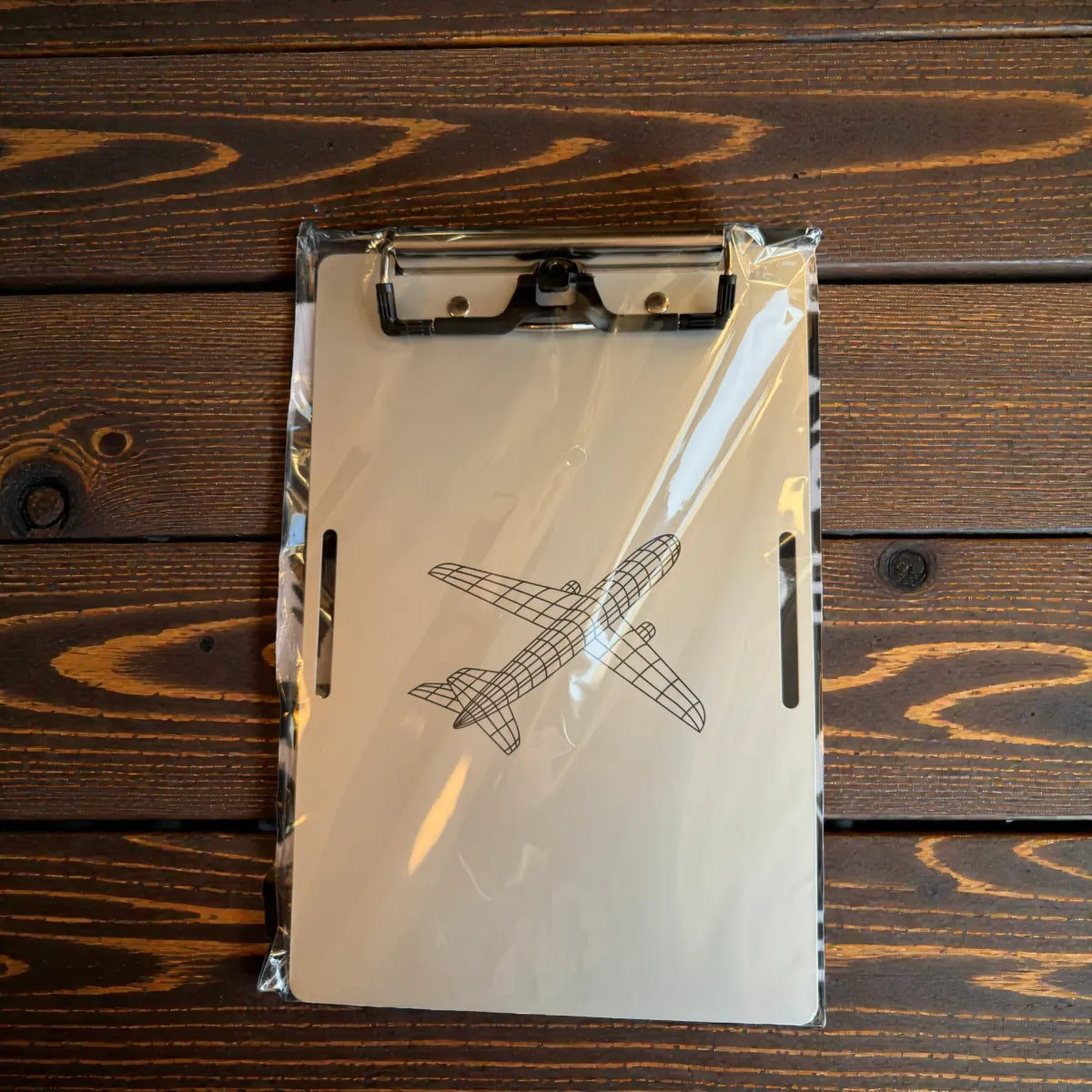 Aluminium Klemmbrett A5 – Wireframe Aircraft
