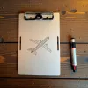Aluminium Klemmbrett A5 – Wireframe Aircraft