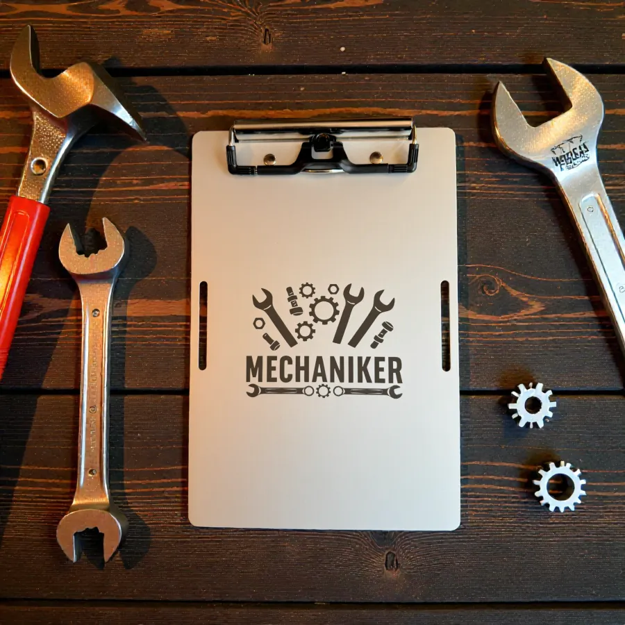 Aluminium-Klemmbrett A5 – Mechaniker