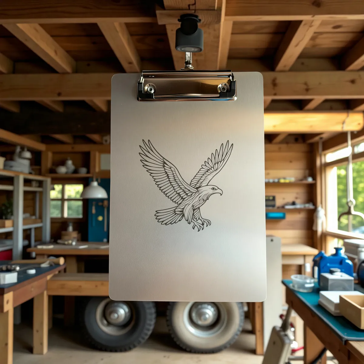 Aluminium Klemmbrett A5 "Eagle Flight"