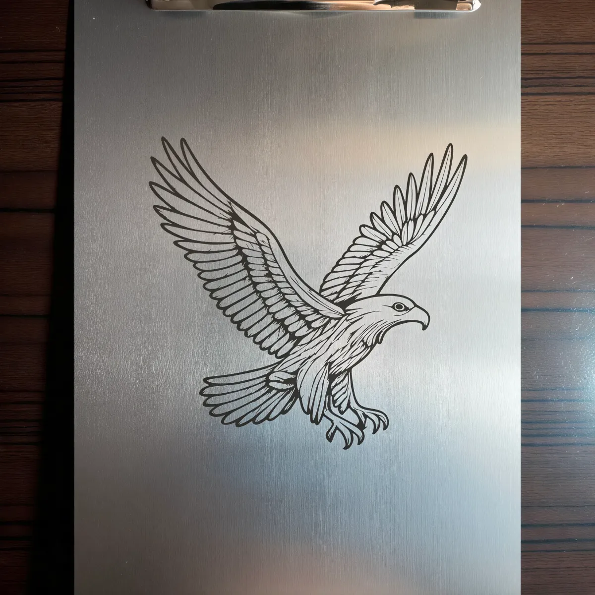 Aluminium Klemmbrett A5 "Eagle Flight"
