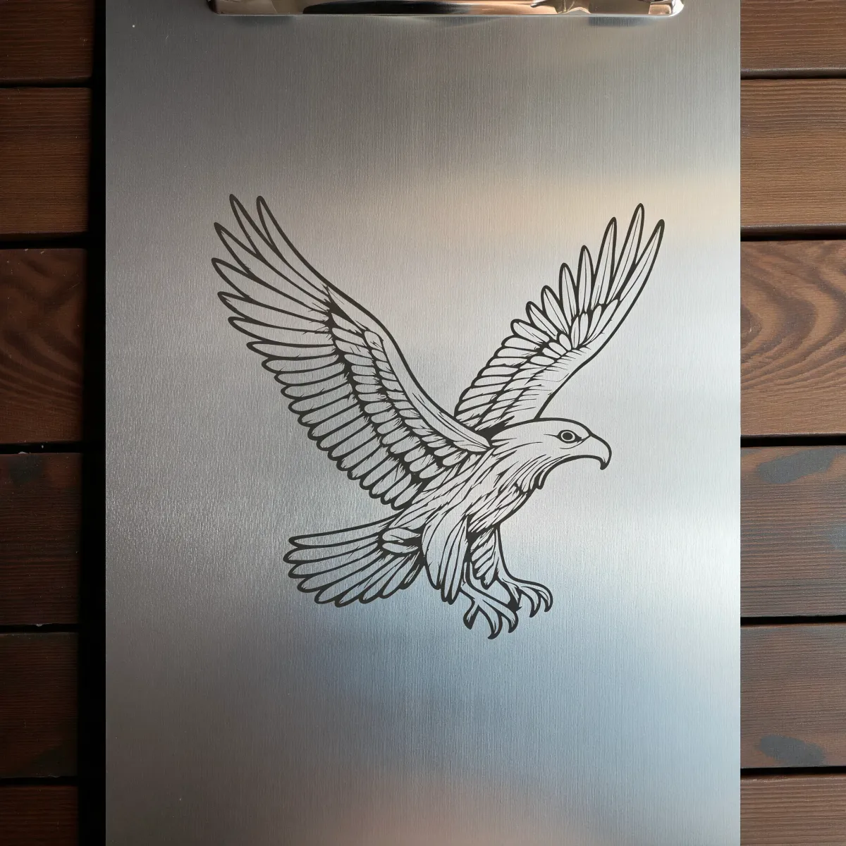 Aluminium Klemmbrett A5 "Eagle Flight"