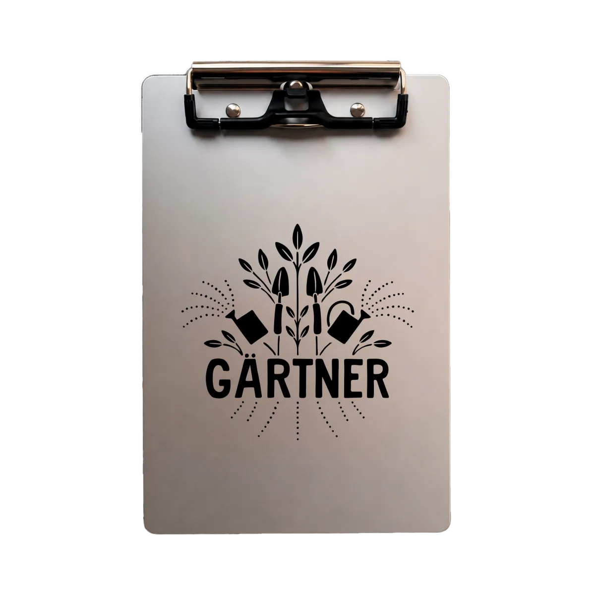 Aluminium Klemmbrett – Gärtner Motiv – A4 A5 A6