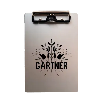 Aluminium Klemmbrett – Gärtner Motiv – A4 A5 A6