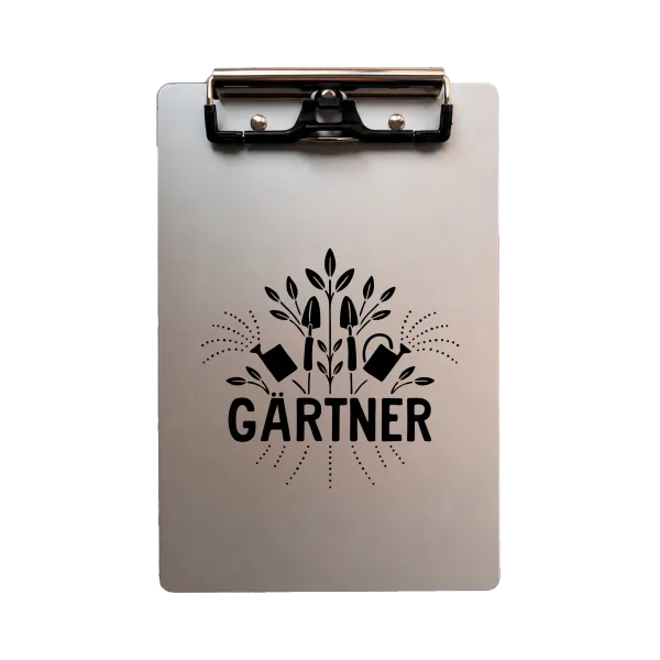 Aluminium-Klemmbrett A4/A5/A6 „Gärtner“