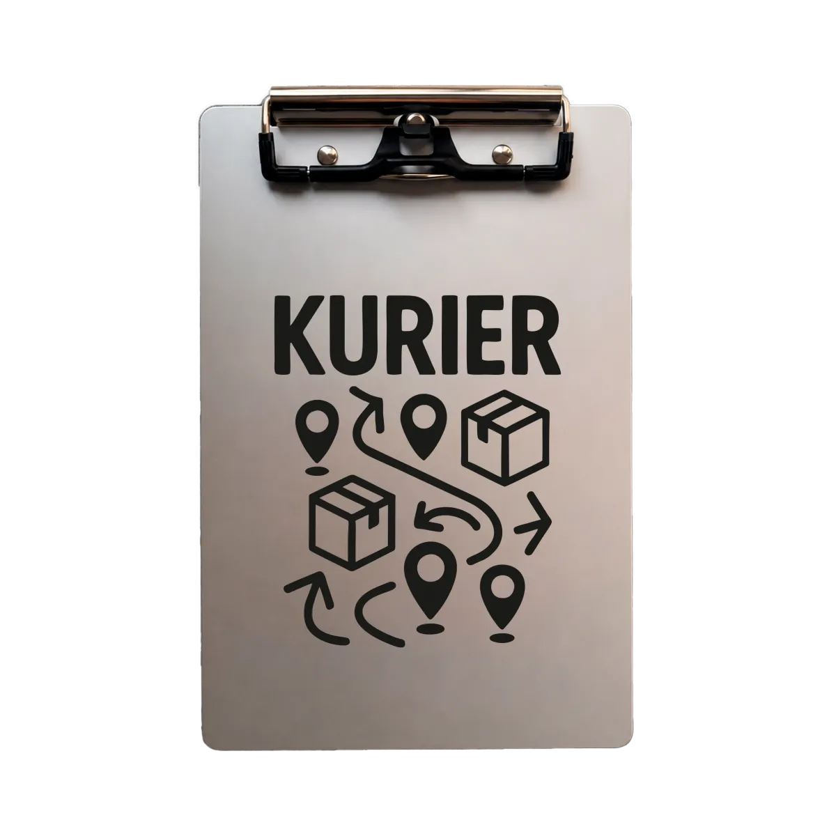Aluminium Klemmbrett – Kurier Motiv – A4 A5 A6