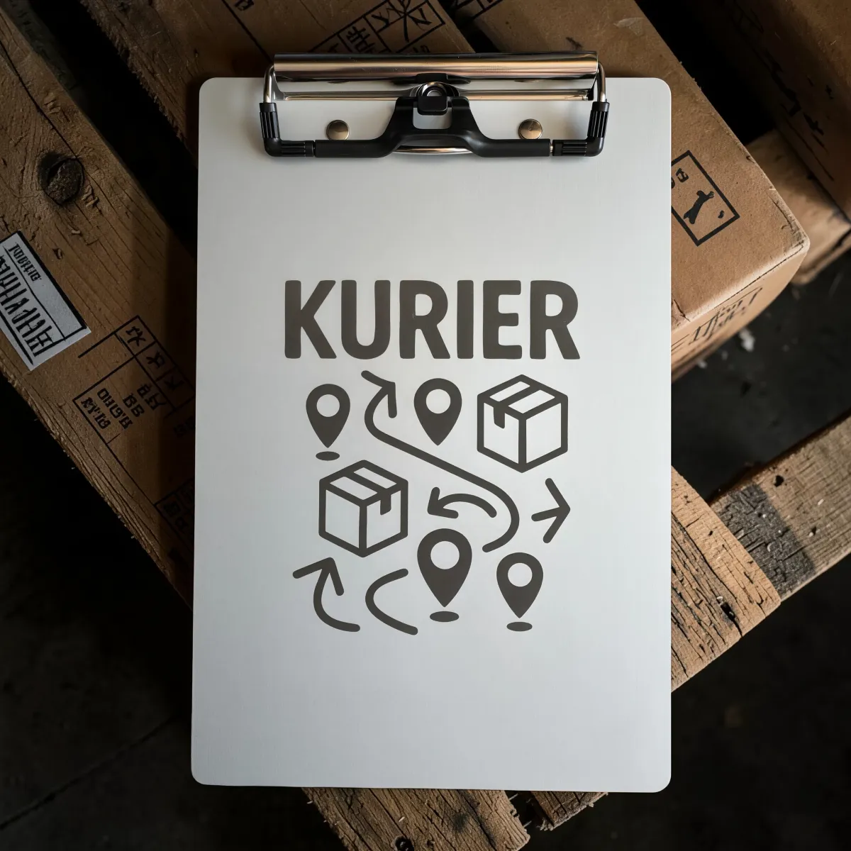 Aluminium Klemmbrett – Kurier Motiv – A4 A5 A6