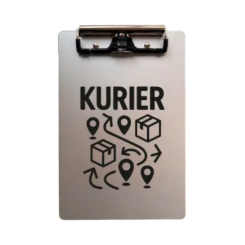 Aluminium Klemmbrett – Kurier Motiv – A4 A5 A6