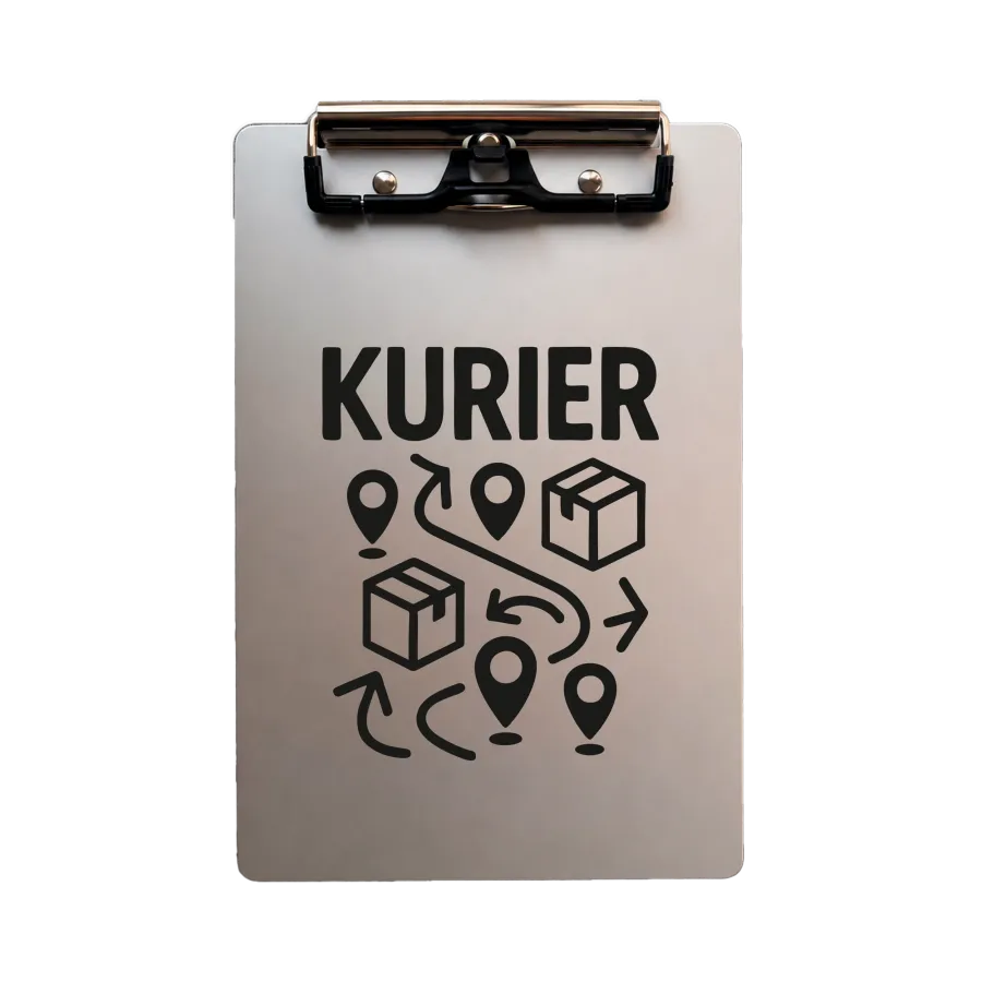 Aluminium-Klemmbrett A4/A5/A6 „Kurier“
