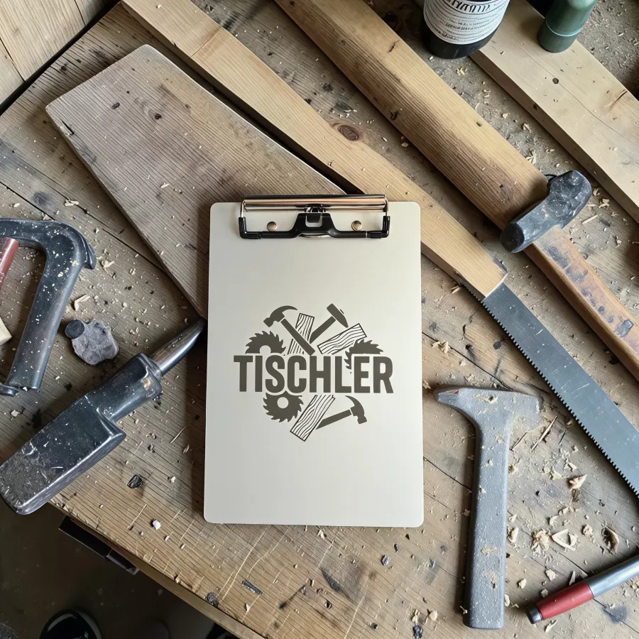 Aluminium-Klemmbrett A4/A5/A6 „Tischler“
