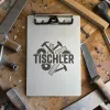 Aluminium Klemmbrett – Tischler Motiv – A4 A5 A6