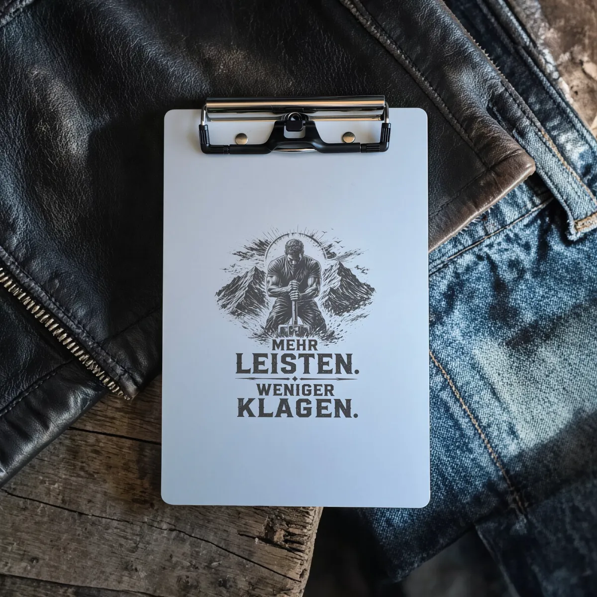 Clipboard en aluminium – Fais Plus Plains-Toi Moins – A4 A5 A6