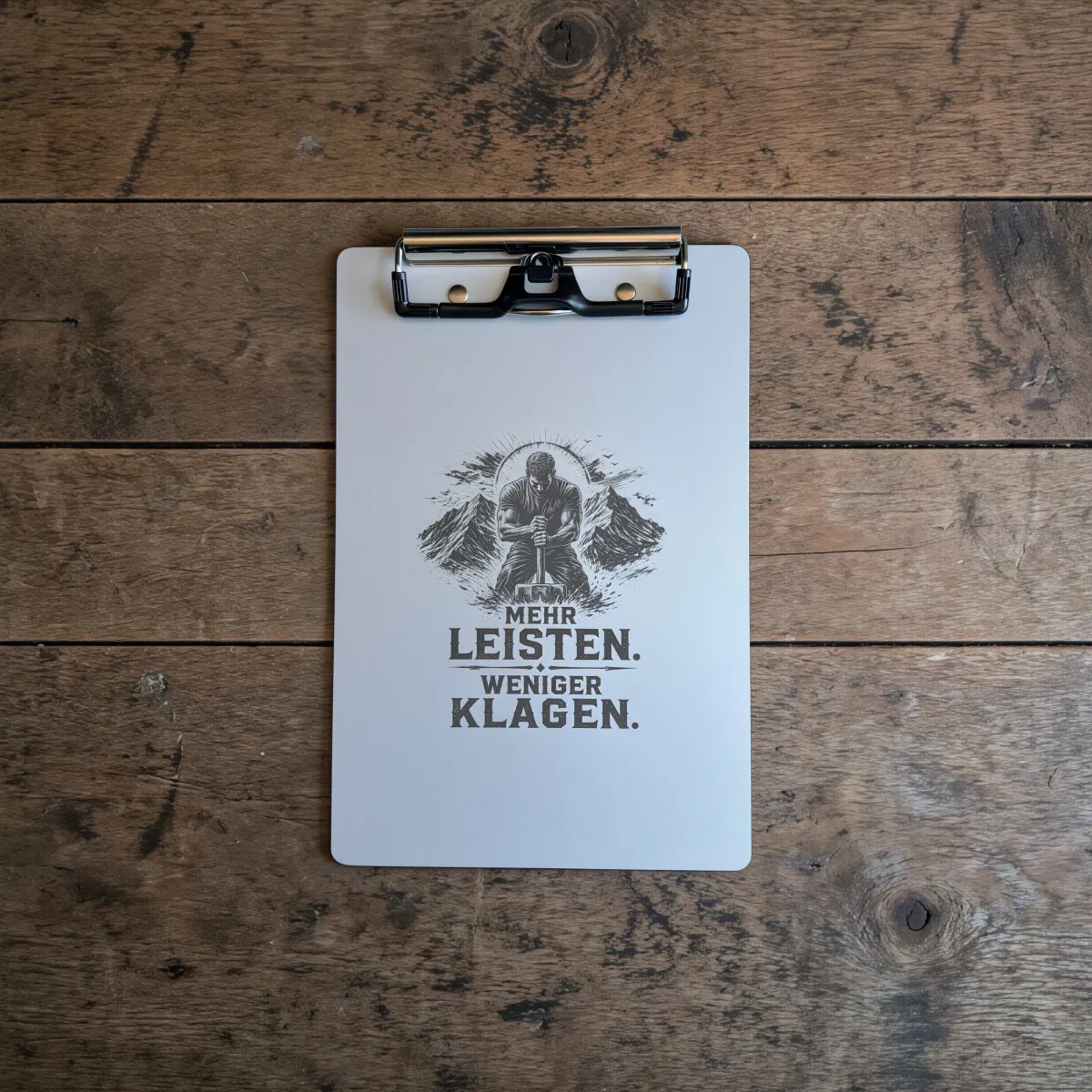 Clipboard en aluminium – Fais Plus Plains-Toi Moins – A4 A5 A6