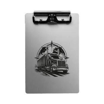 Aluminium Klemmbrett – LKW Fahrer Motiv – A4 A5 A6